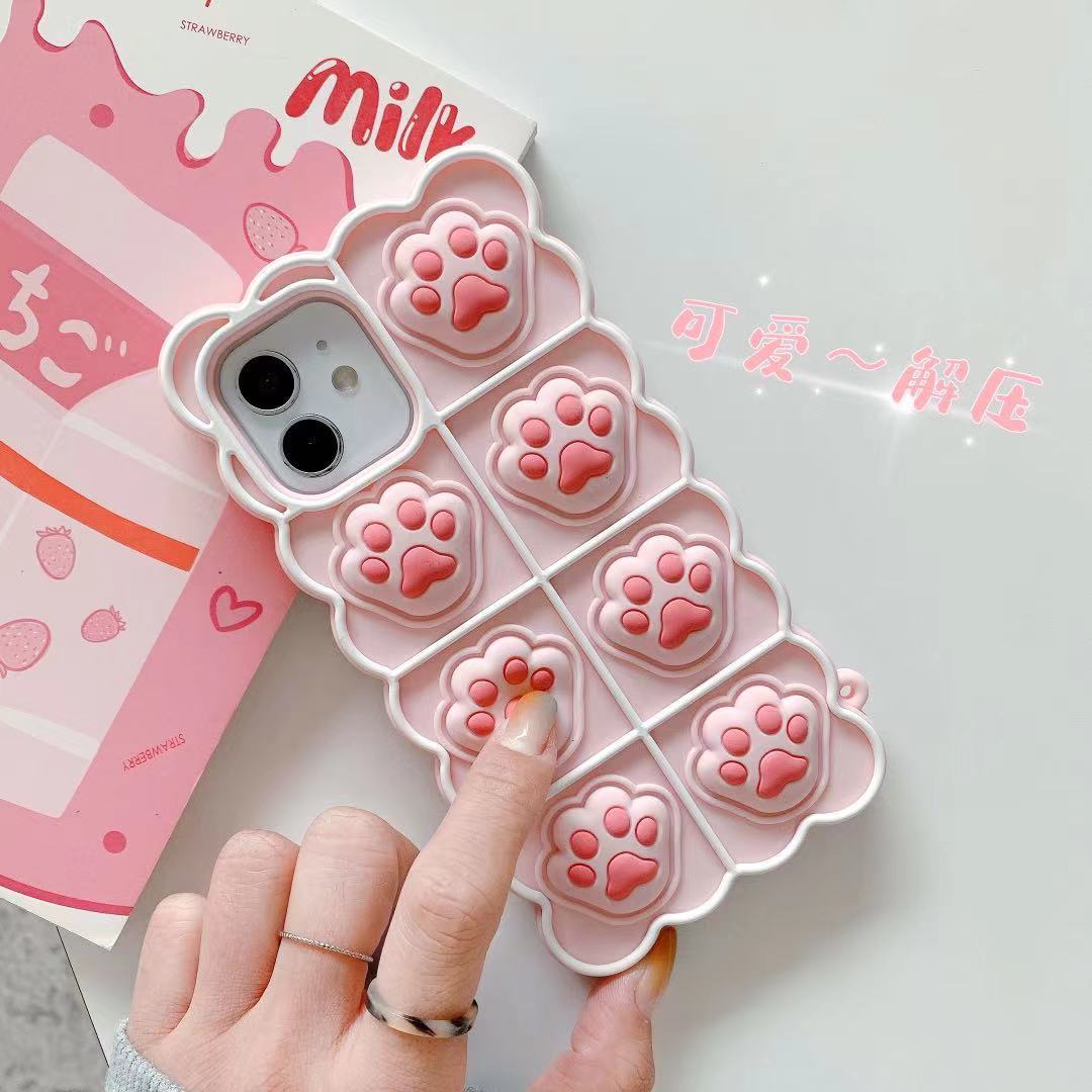 Compatible with Apple , Decompression Artifact Cat Paw Bear Pinch 11 Silicone Sleeve