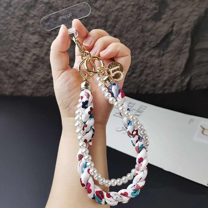Mobile Phone Lanyard Short Pearl
