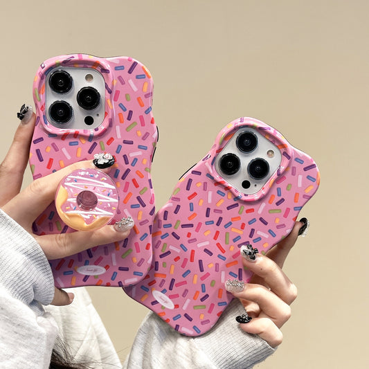 Fashion Macaron Color Donut Bracket Phone Case