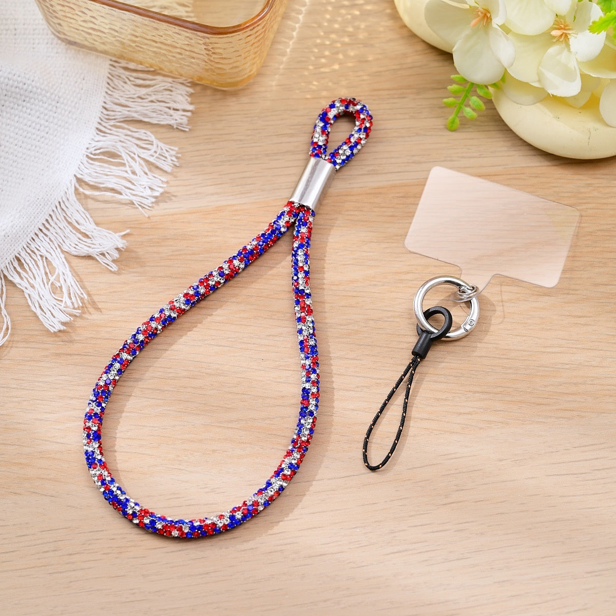 Mobile Phone Wrist Full Diamond Lanyard
