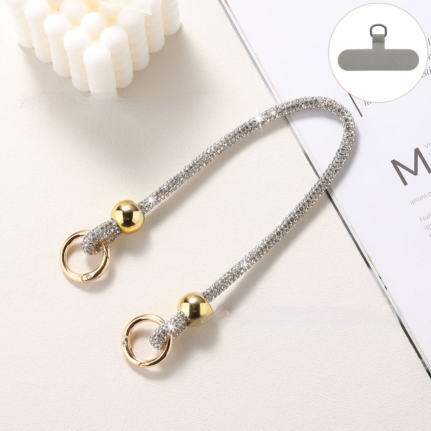 Luxury Rhinestone Mobile Phone Lanyard