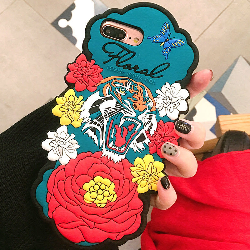 Compatible with Apple , Cartoon silicone phone case