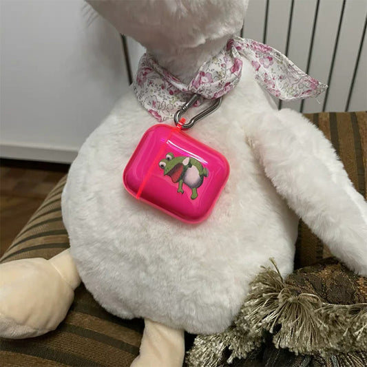 Frog Headphone Protective Case Transparent Soft Shell