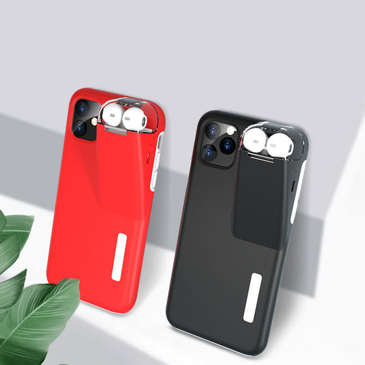 Phone Case With TWS Wireless Bluetooth Earphone Charging Compartment