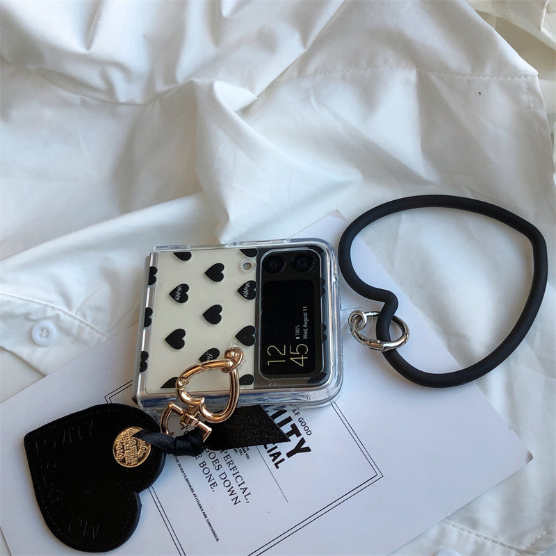 Transparent Love Pendant Bracelet Mobile Phone Case
