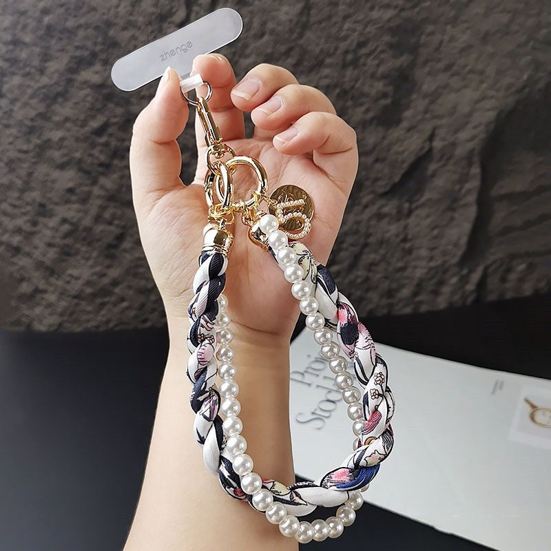 Mobile Phone Lanyard Short Pearl