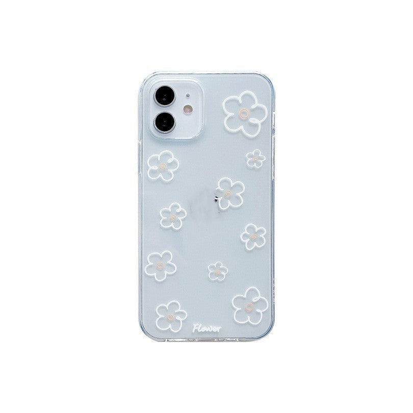 Flower Lanyard Transparent Phone Case
