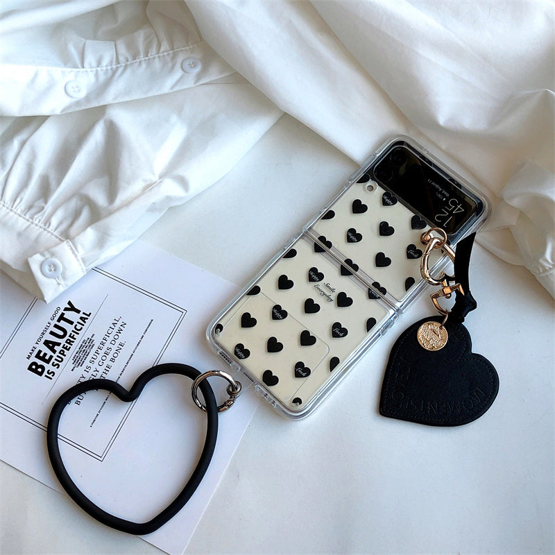 Transparent Love Pendant Bracelet Mobile Phone Case