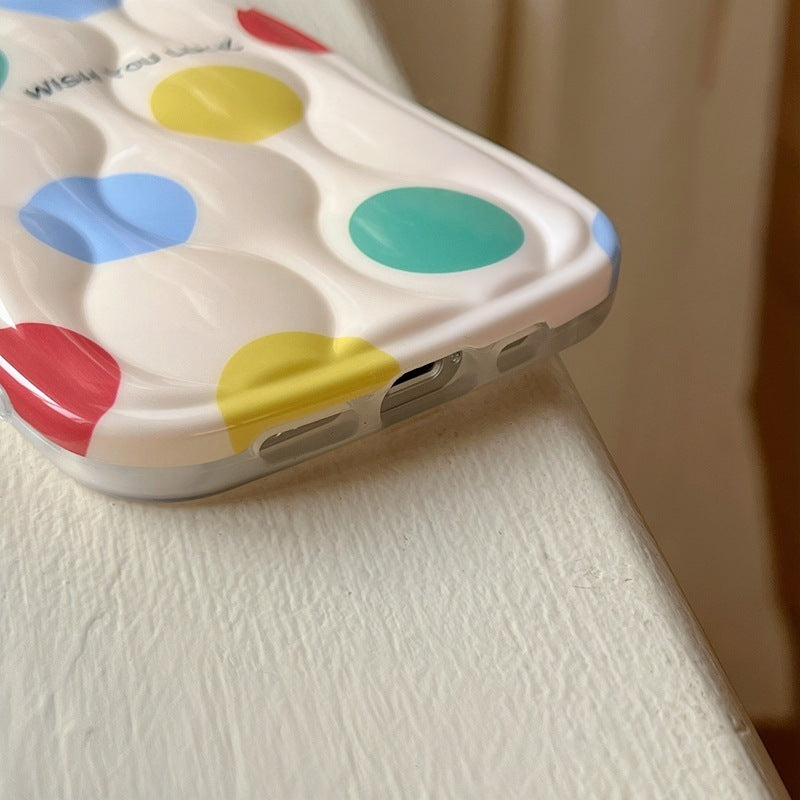 Color Polka Dot Chain Lanyard Phone Case