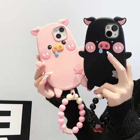 Three-dimensional Pig Phone Case All-inclusive Drop-resistant