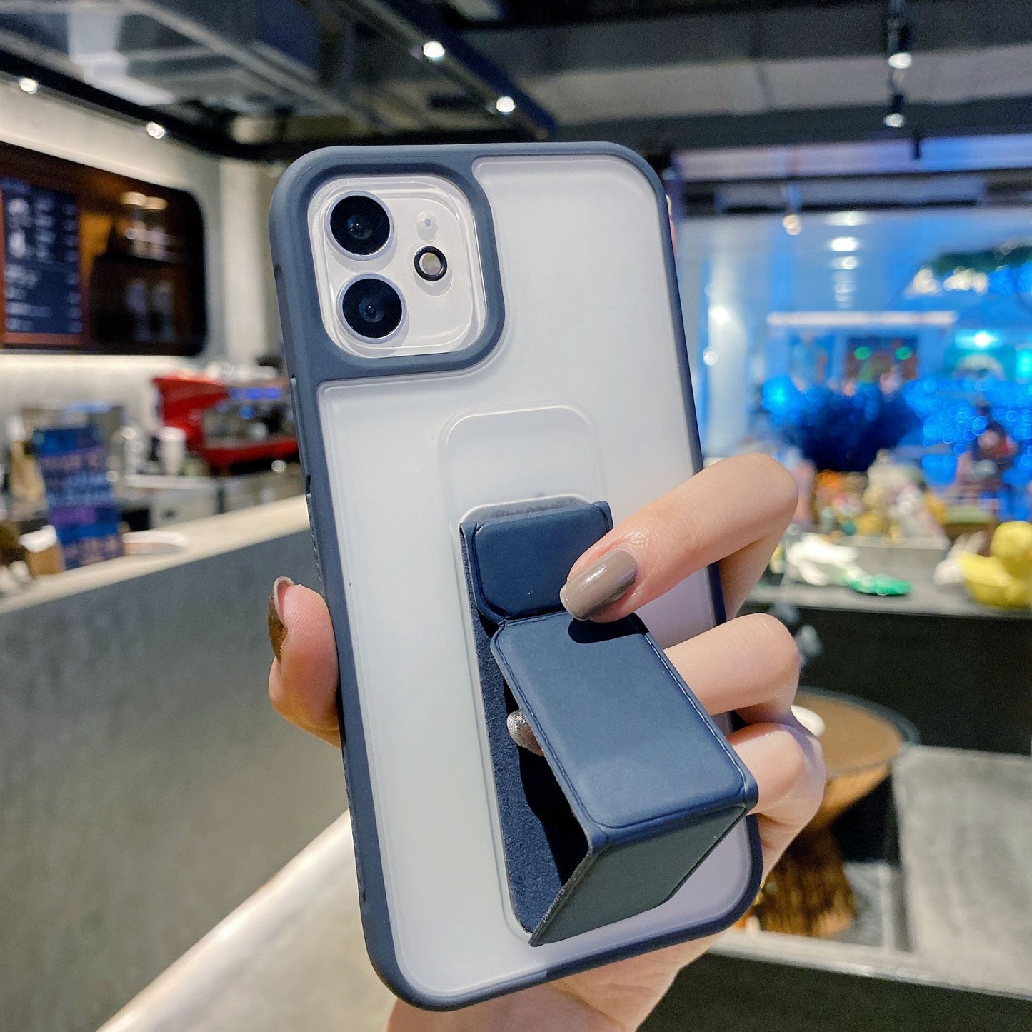 Pure Color Bracket Mobile Phone Case Trend