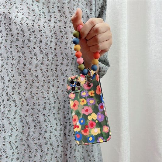 Color Flower Ring Personality Creative Mobile Phone Case Fashion Girl