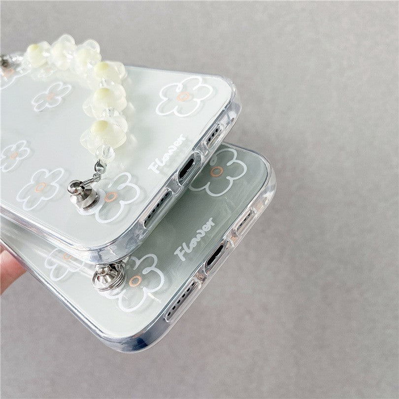 Flower Lanyard Transparent Phone Case