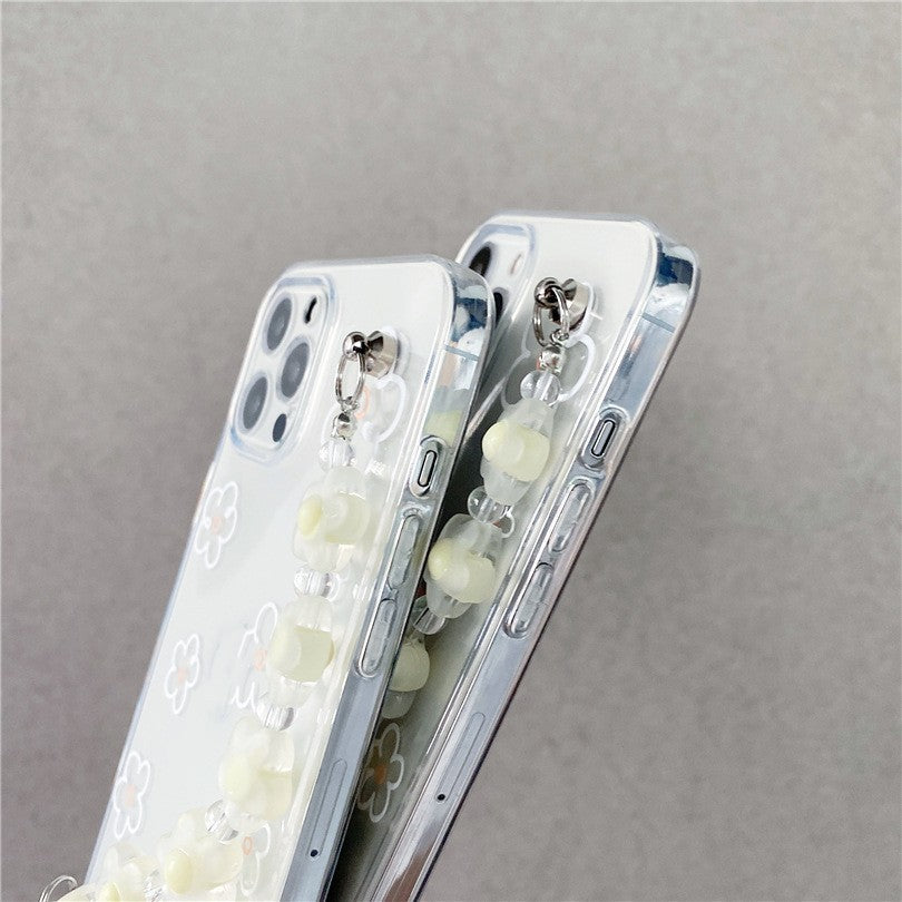 Flower Lanyard Transparent Phone Case