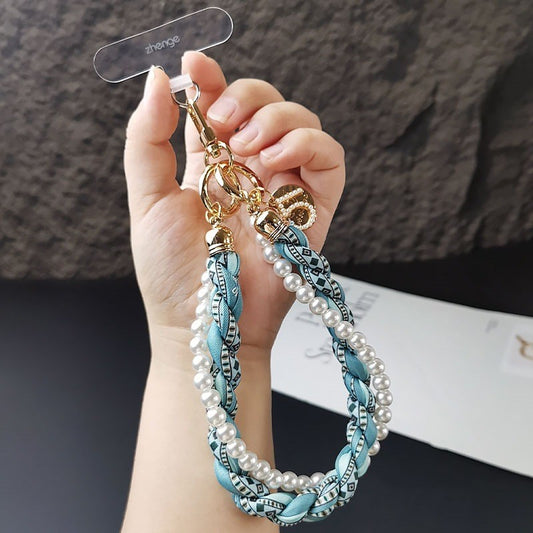 Mobile Phone Lanyard Short Pearl