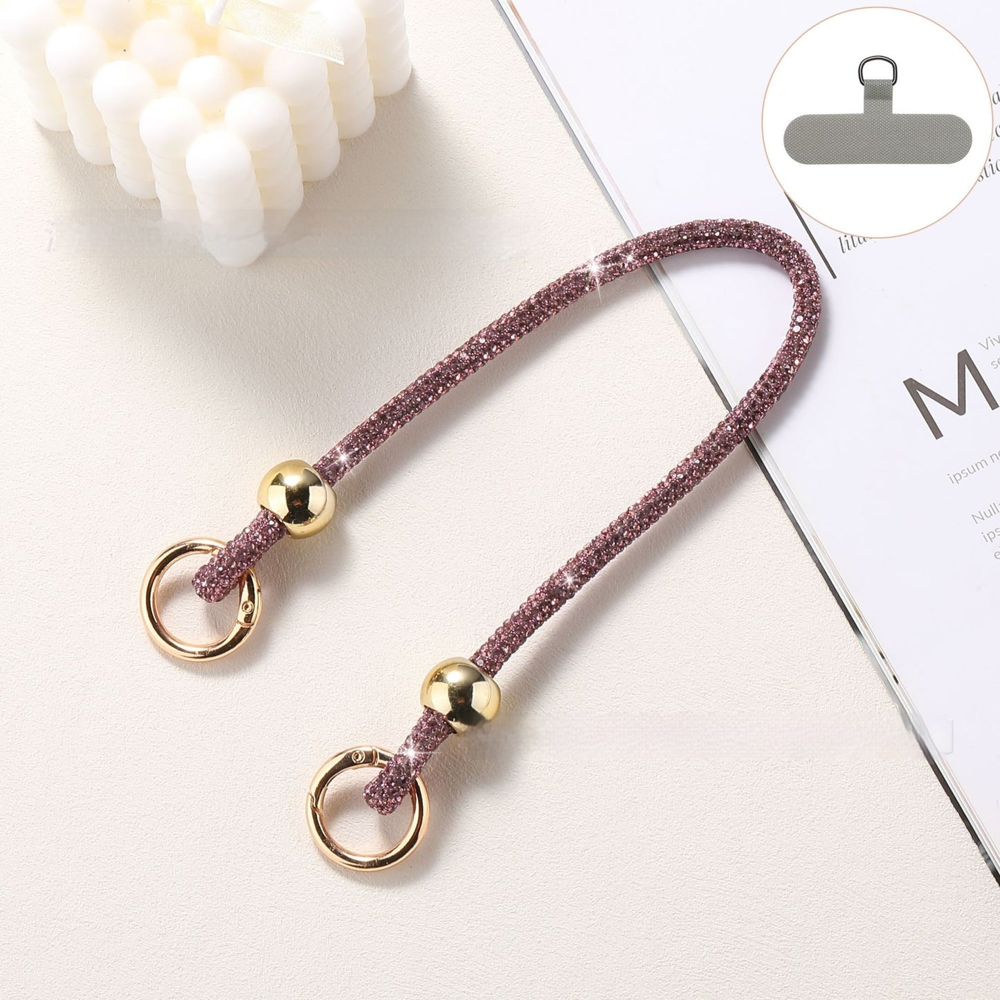 Luxury Rhinestone Mobile Phone Lanyard