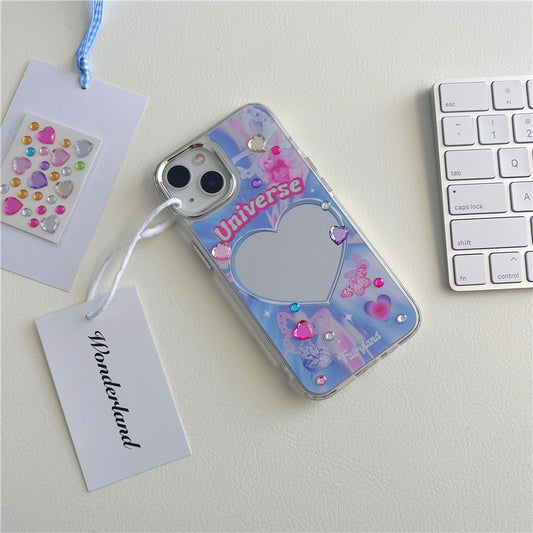 INS Cartoon Purple Bear Phone Case