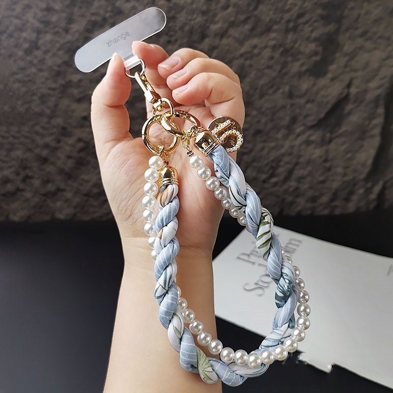 Mobile Phone Lanyard Short Pearl