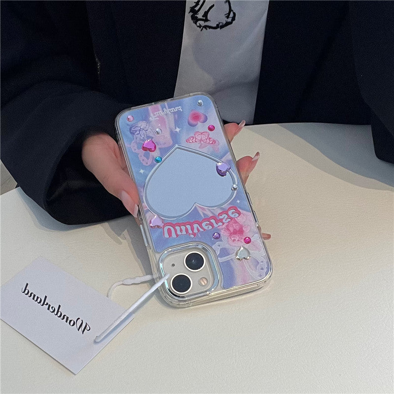 INS Cartoon Purple Bear Phone Case