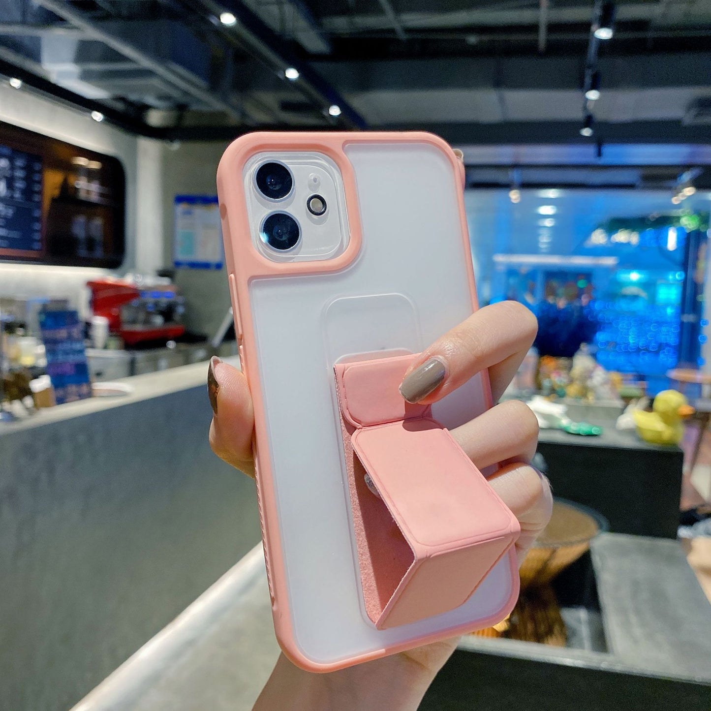 Pure Color Bracket Mobile Phone Case Trend