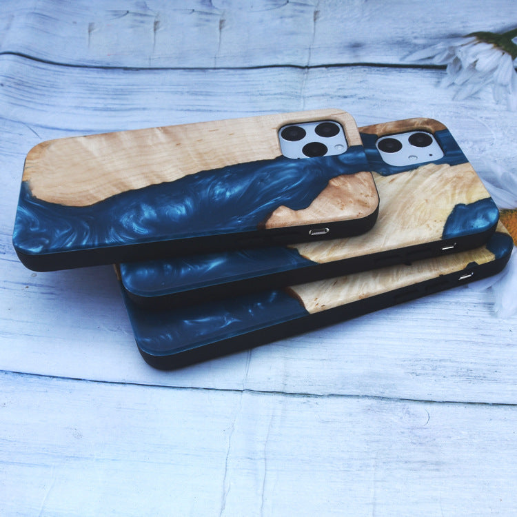 New Appropriate Resin Epoxy Stabilized Solid Wood Phone Case
