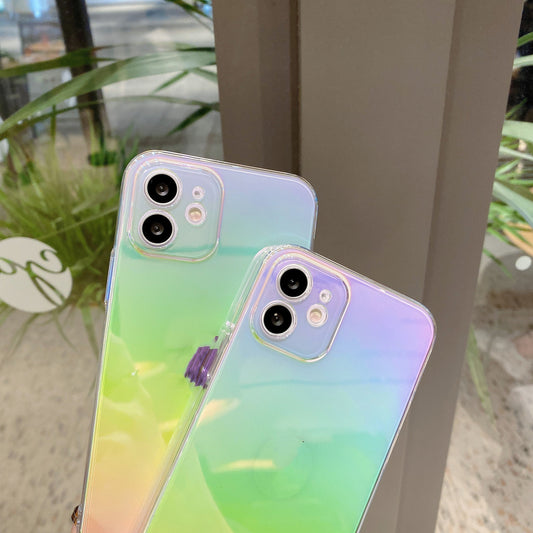 Gradient Color Transparent All-Inclusive PC Phone Case