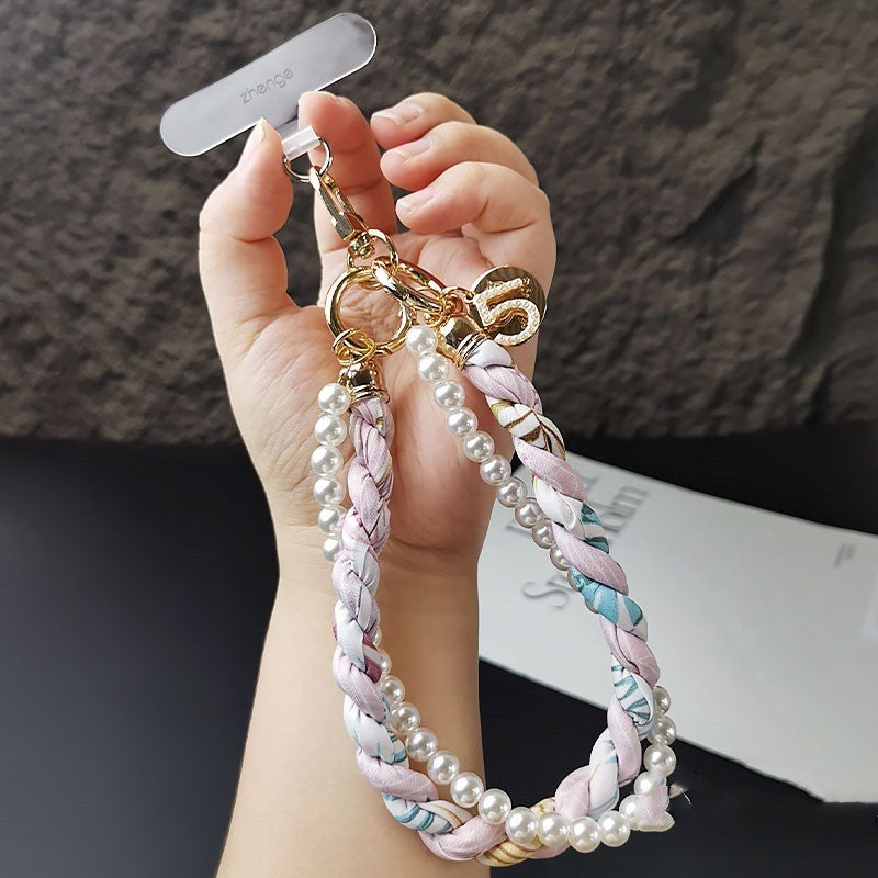 Mobile Phone Lanyard Short Pearl