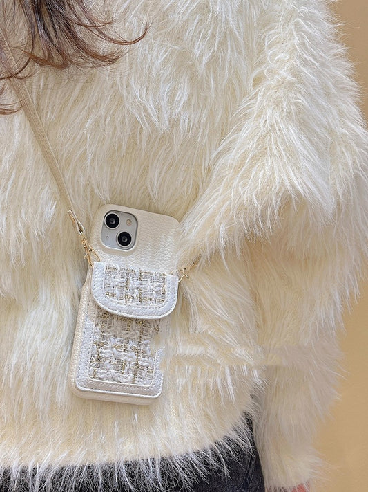 Maoni Houndstooth Card Holder Phone Case