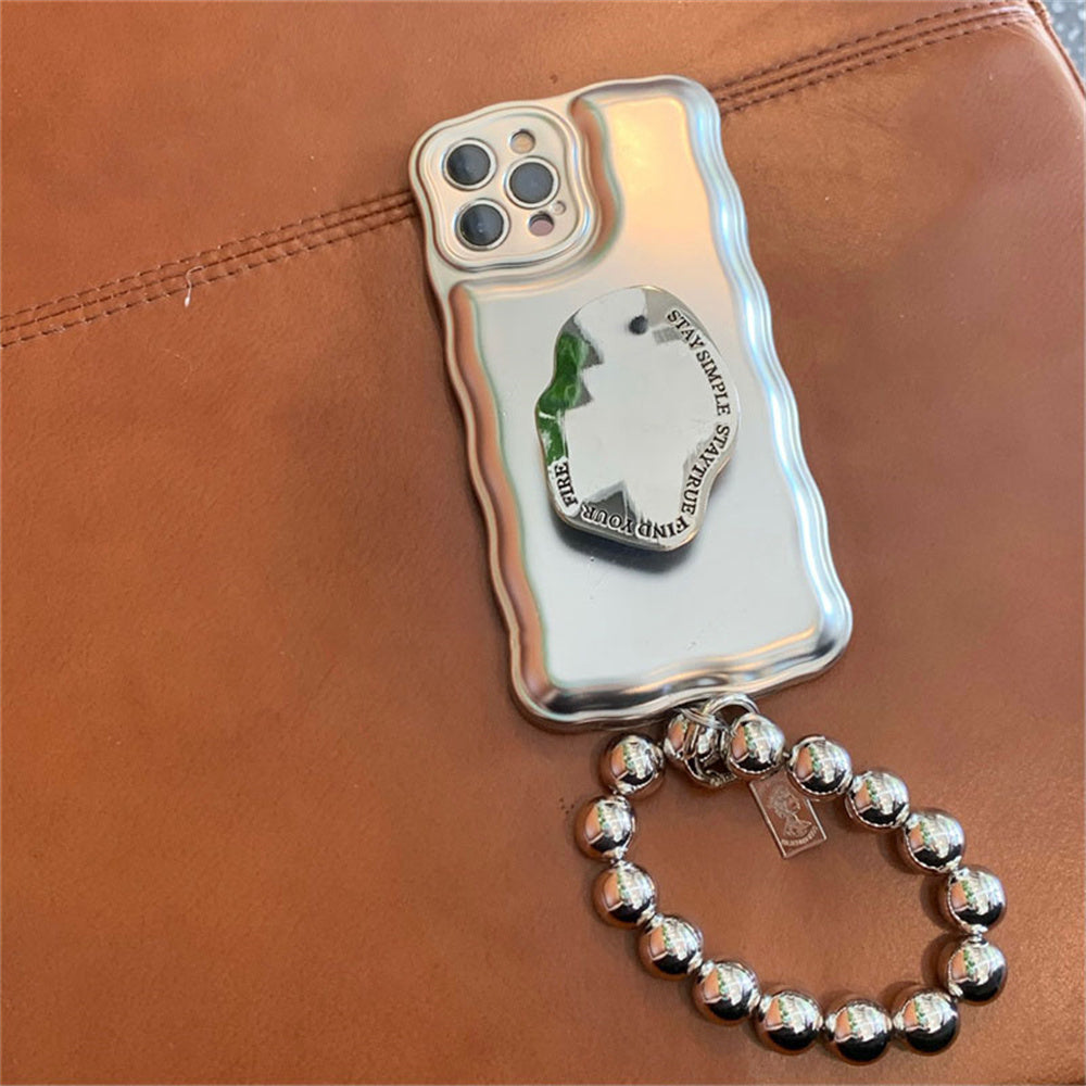 Ins Temperament Sweet And Cool Electroplating Silver Mobile Phone Case