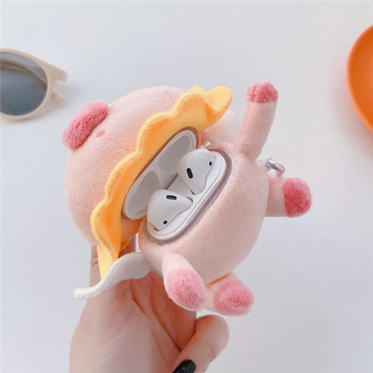 Compatible with Apple, Compatible with Apple , Plush pig bluetooth wireless headset protective case