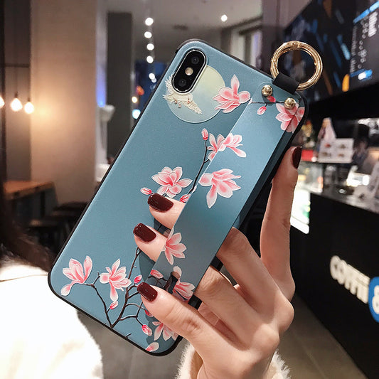 Fashion Simple Embossed Wristband Phone Case