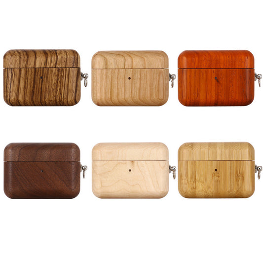 Compatible with Apple, Apple Bluetooth Headset With Wooden Shell Protective Cover