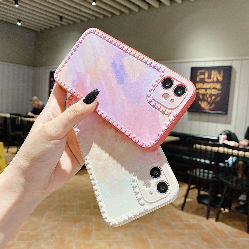 Compatible with Apple , Love Border Watercolor Ink Painting For Phone Case All Inclusive Soft Case