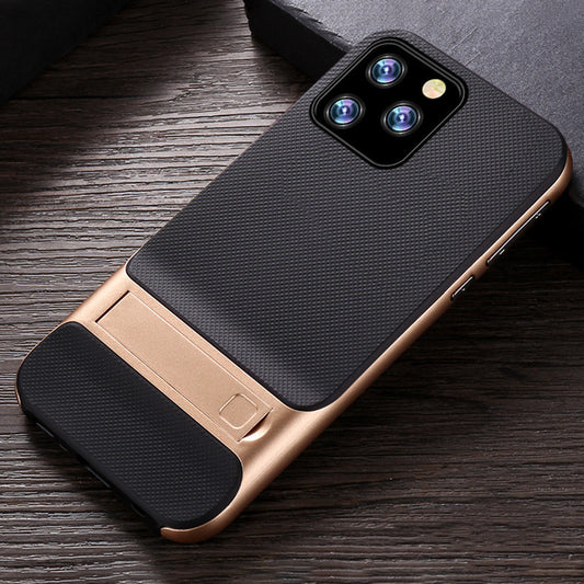Compatible with Apple , Simple Lattice Stand Mobile Phone Case