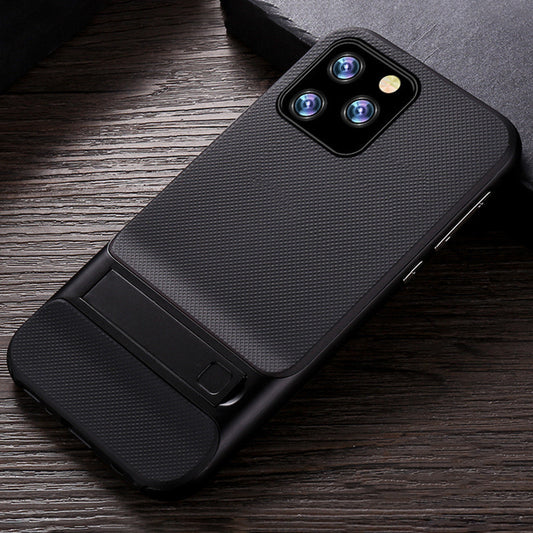 Compatible with Apple , Simple Lattice Stand Mobile Phone Case