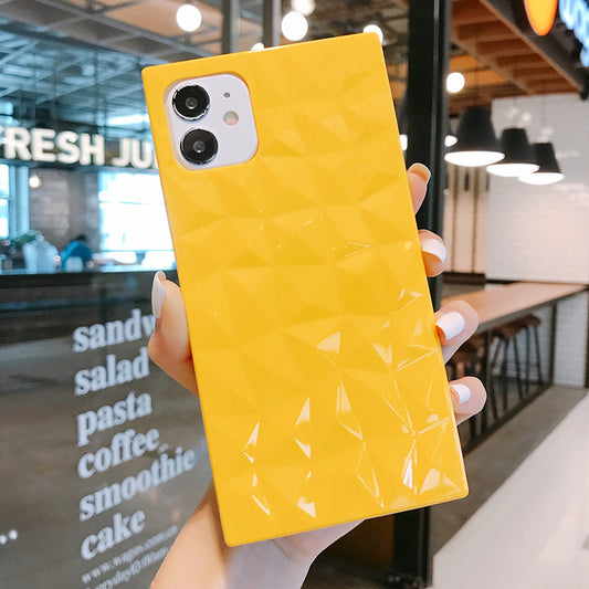 Phone Case For  Fashion Diamond Square Design Candy Color Clear Soft TPU