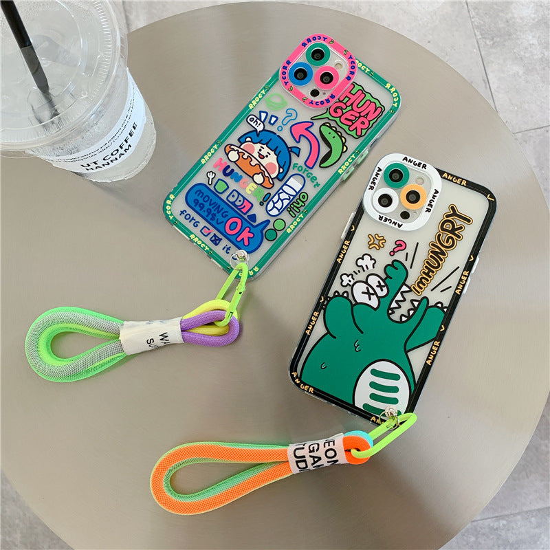 Graffiti Girl Lanyard Phone Case