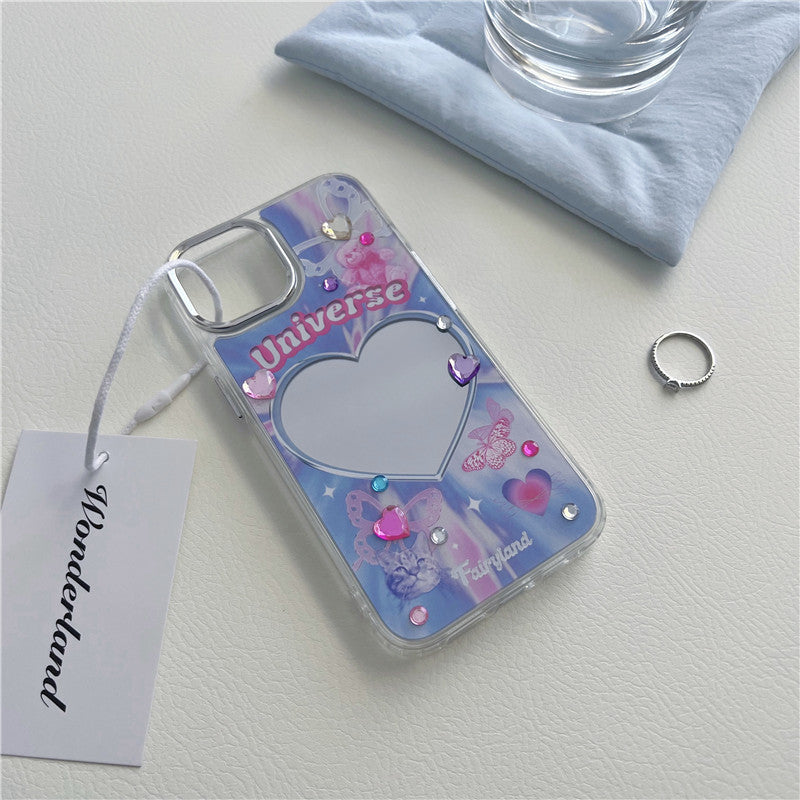 INS Cartoon Purple Bear Phone Case