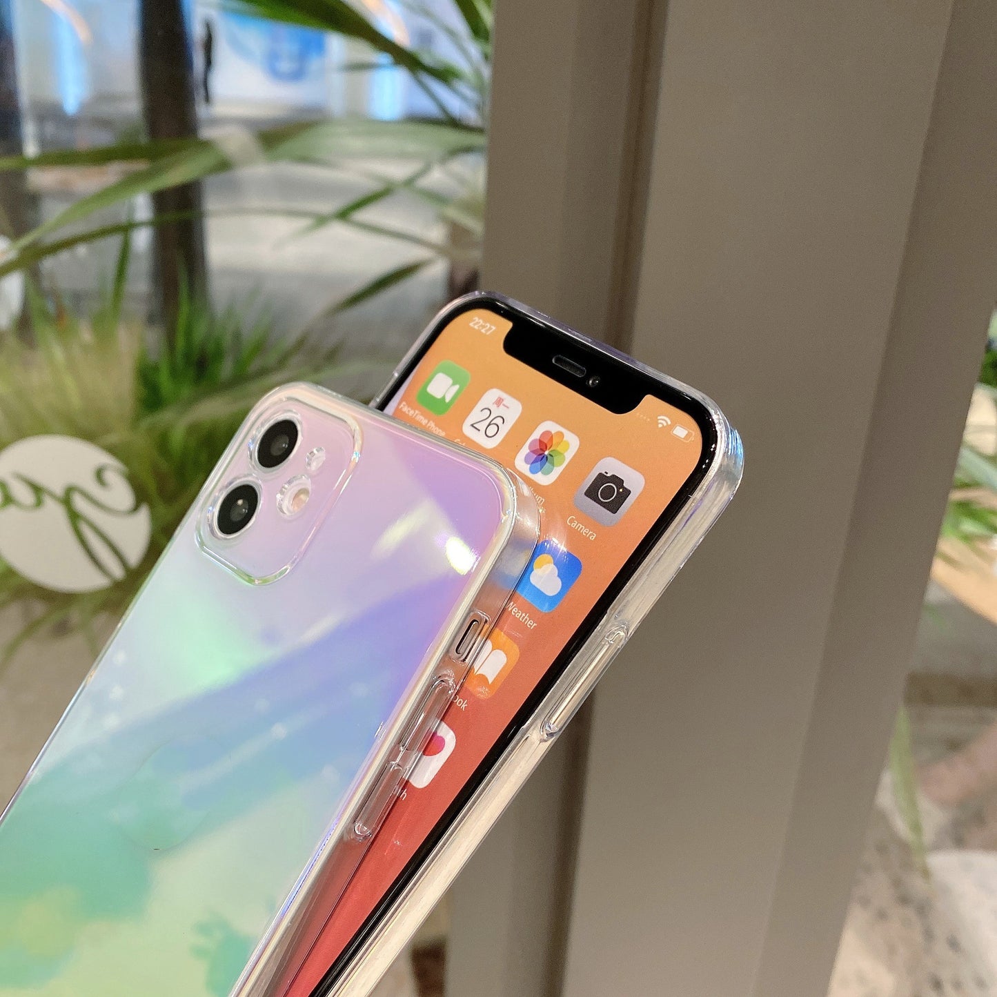 Gradient Color Transparent All-Inclusive PC Phone Case