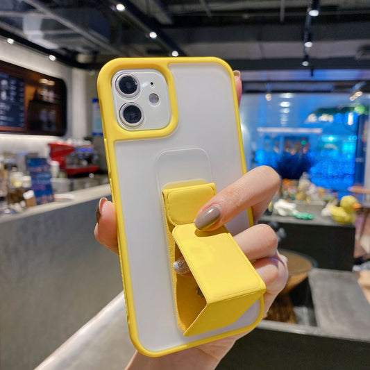 Pure Color Bracket Mobile Phone Case Trend