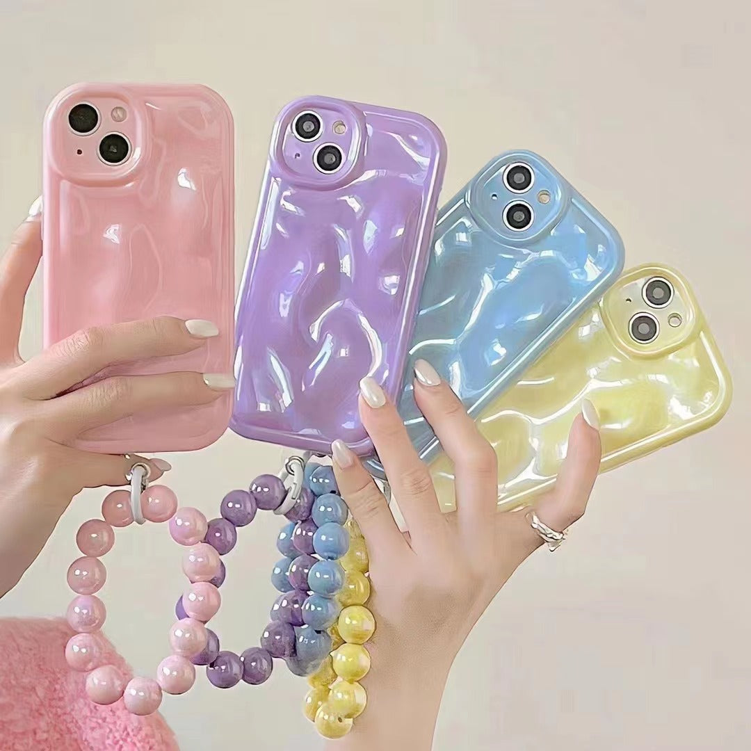 Solid Color Meteorite Print Apple Phone Case
