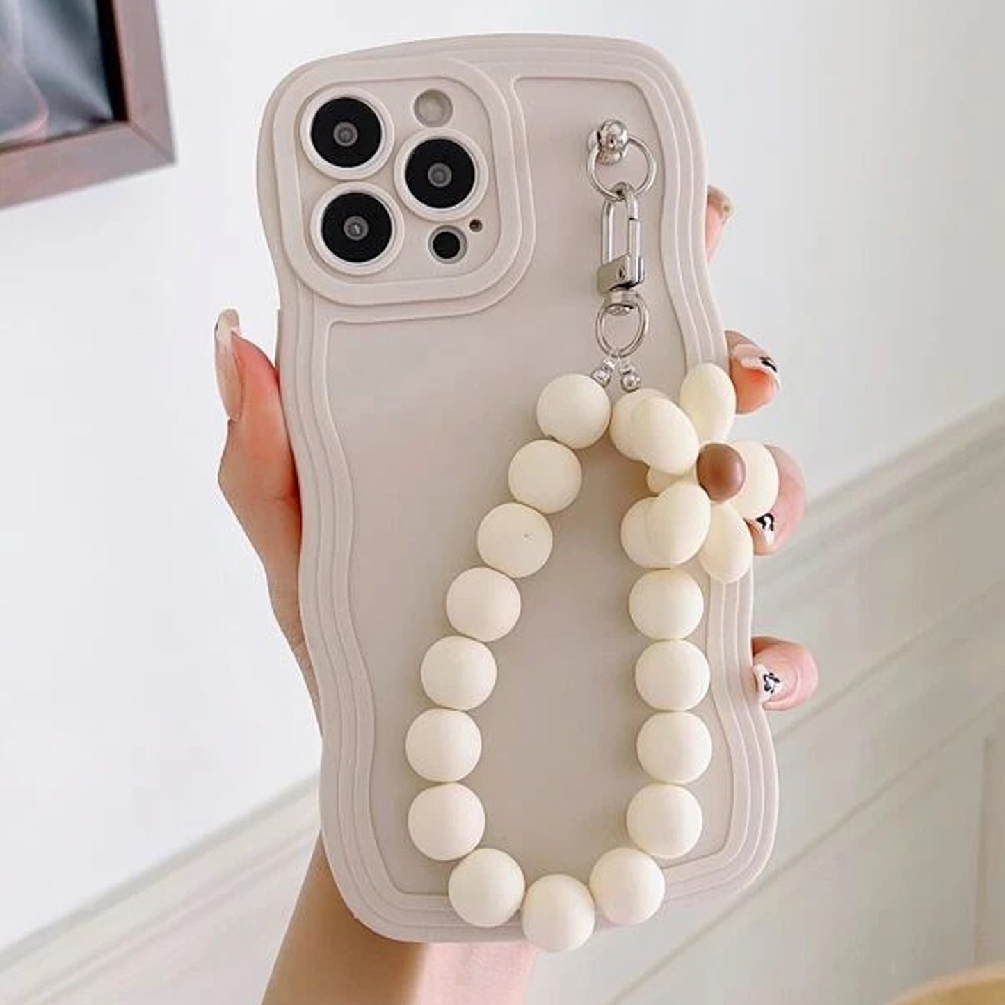 Little Flower Lanyard White Phone Case