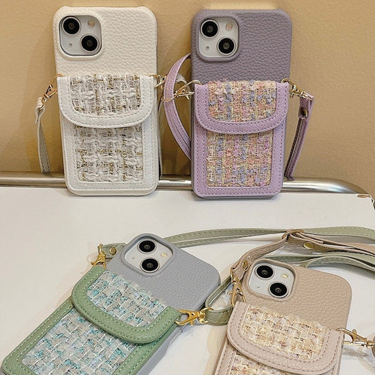 Maoni Houndstooth Card Holder Phone Case