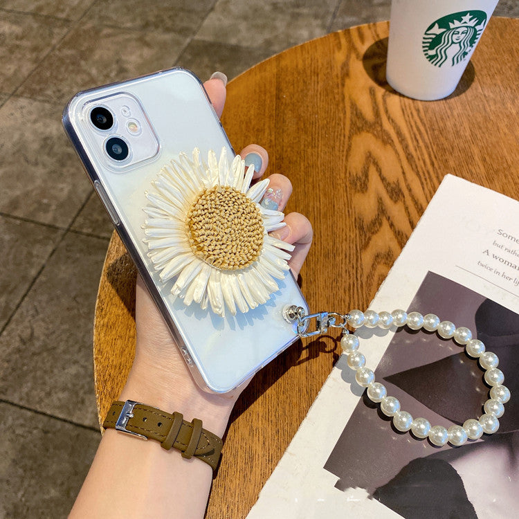 Compatible with Apple , Ins Net Red Sunflower Makeup Mirror Phone Case
