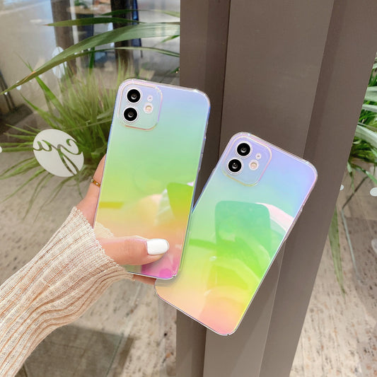 Gradient Color Transparent All-Inclusive PC Phone Case