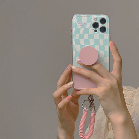 Checkerboard Bracket For  Universal Lanyard Mobile Phone Case