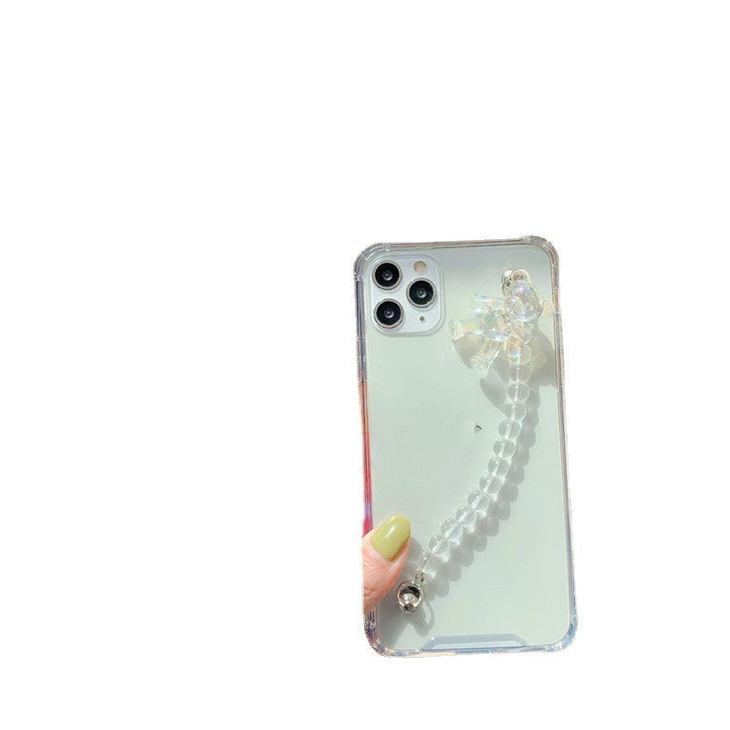Chain Laser Bear Mobile Phone Case Soft Anti-collision