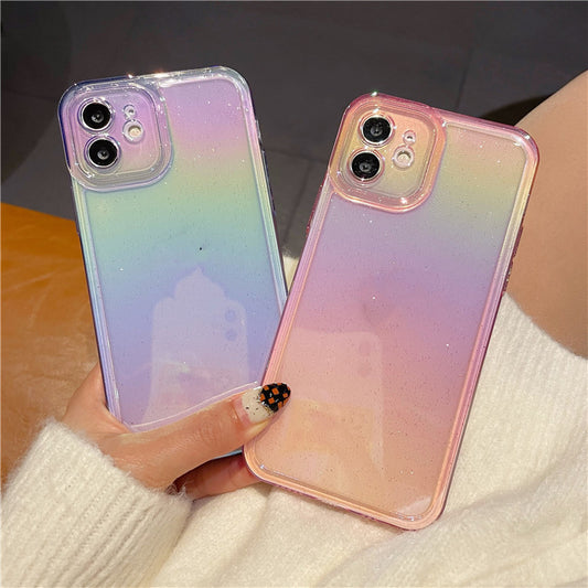 Colorful gradient transparent protective sleeve