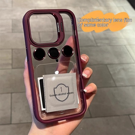 With Lens Protector Phone Case Transparent Support