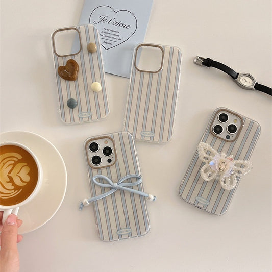 Simple Style Stripes Suitable For 15ProMax Phone Case